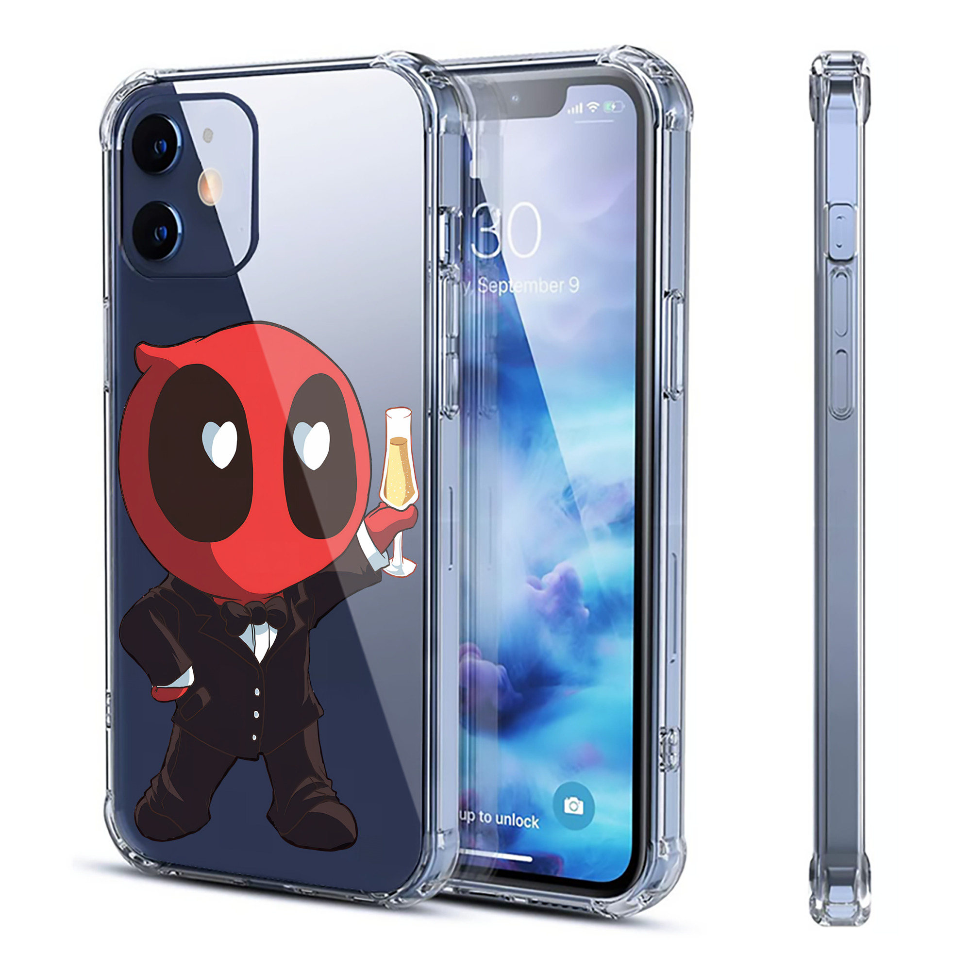 （画像用） Deadpool デッドプール 【iPhone 12シリーズ対応】透明スマホケース（クリアソフトケース）